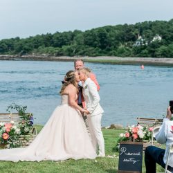 deGonzague Heffernan TrinaDinnarPhotography SameSexOceansideNauticalMaineWedding56 big - Two brides, a scrapbook proposal, & their sun-drenched nautical Maine wedding Two brides, a scrapbook proposal, & their sun-drenched nautical Maine wedding