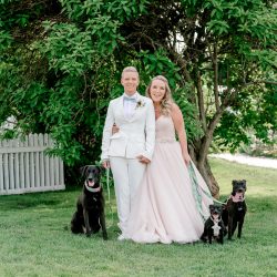 deGonzague Heffernan TrinaDinnarPhotography SameSexOceansideNauticalMaineWedding67 big - Two brides, a scrapbook proposal, & their sun-drenched nautical Maine wedding Two brides, a scrapbook proposal, & their sun-drenched nautical Maine wedding