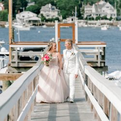 deGonzague Heffernan TrinaDinnarPhotography SameSexOceansideNauticalMaineWedding69 big - Two brides, a scrapbook proposal, & their sun-drenched nautical Maine wedding Two brides, a scrapbook proposal, & their sun-drenched nautical Maine wedding