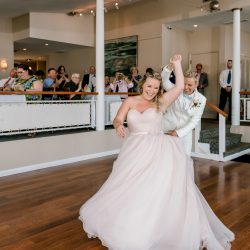 deGonzague Heffernan TrinaDinnarPhotography SameSexOceansideNauticalMaineWedding89 big - Two brides, a scrapbook proposal, & their sun-drenched nautical Maine wedding Two brides, a scrapbook proposal, & their sun-drenched nautical Maine wedding
