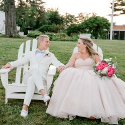 deGonzague Heffernan TrinaDinnarPhotography SameSexOceansideNauticalMaineWedding95 big - Two brides, a scrapbook proposal, & their sun-drenched nautical Maine wedding Two brides, a scrapbook proposal, & their sun-drenched nautical Maine wedding