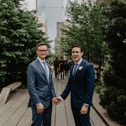 greg britt 004 - A chic Manhattan brunch wedding with two grooms & lots of greenery A chic Manhattan brunch wedding with two grooms & lots of greenery