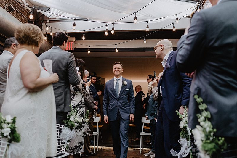 A chic Manhattan brunch wedding with two grooms & lots of greenery