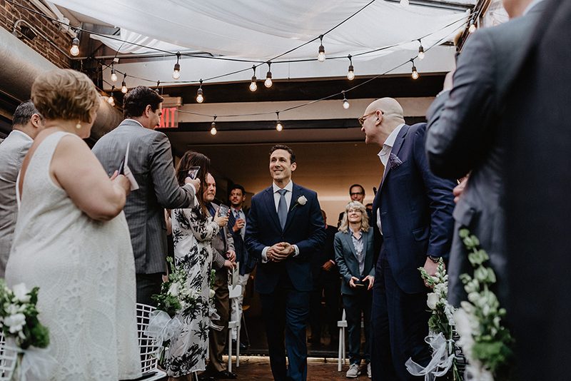 A chic Manhattan brunch wedding with two grooms & lots of greenery