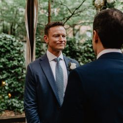 greg britt 174 - A chic Manhattan brunch wedding with two grooms & lots of greenery A chic Manhattan brunch wedding with two grooms & lots of greenery