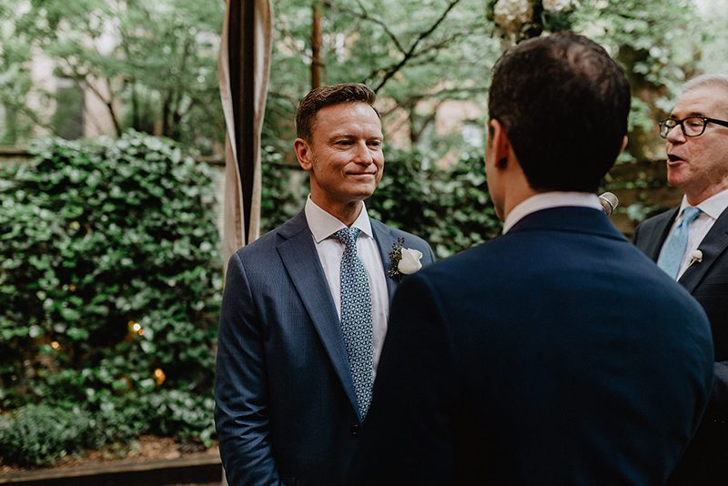 A chic Manhattan brunch wedding with two grooms & lots of greenery