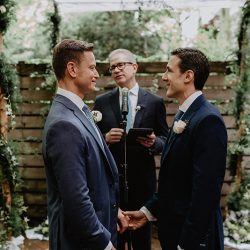 greg britt 179 - A chic Manhattan brunch wedding with two grooms & lots of greenery A chic Manhattan brunch wedding with two grooms & lots of greenery
