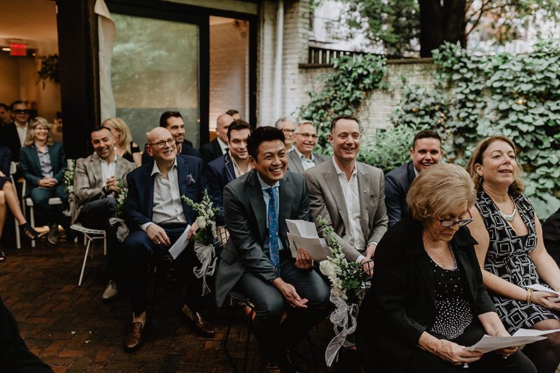 A chic Manhattan brunch wedding with two grooms & lots of greenery