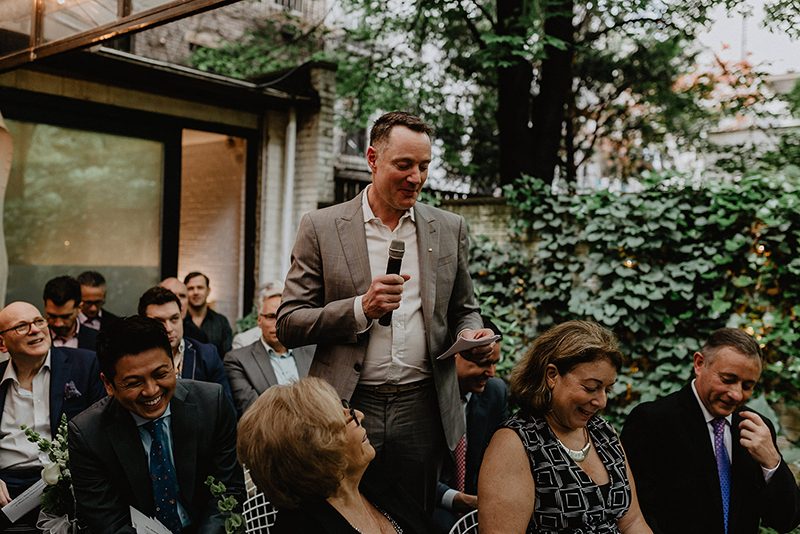 A chic Manhattan brunch wedding with two grooms & lots of greenery
