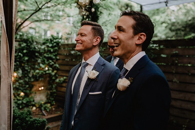 A chic Manhattan brunch wedding with two grooms & lots of greenery
