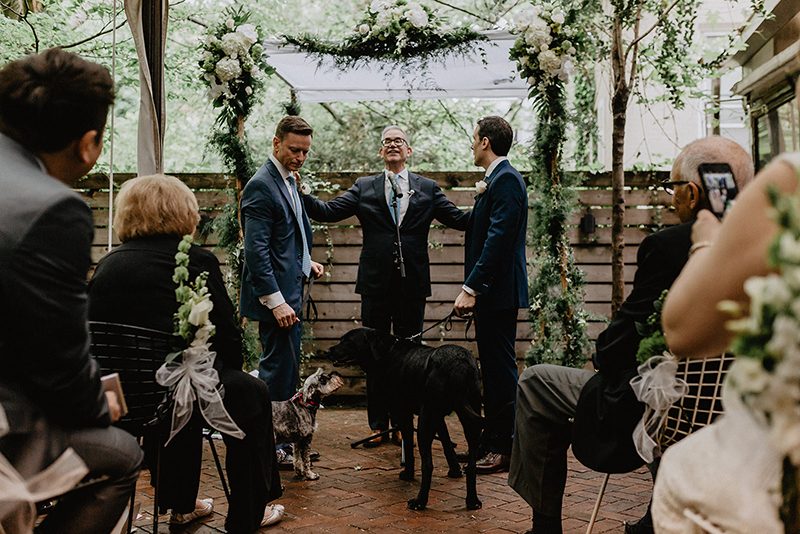 A chic Manhattan brunch wedding with two grooms & lots of greenery