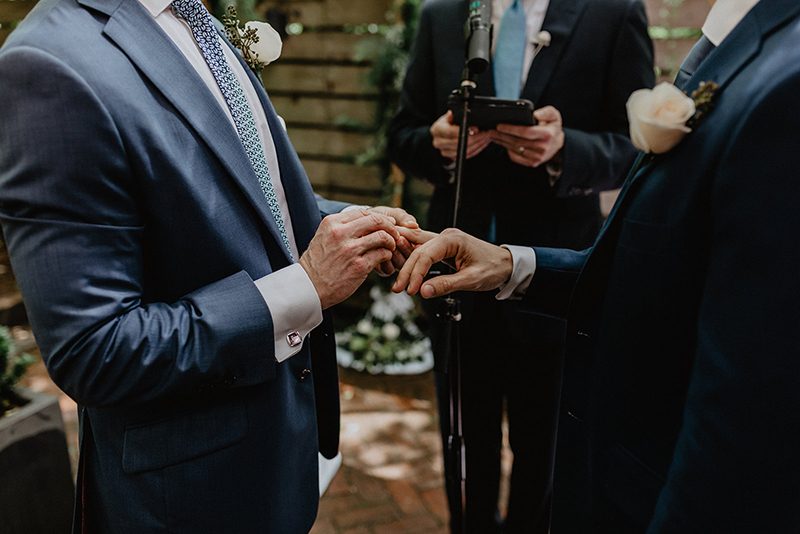 A chic Manhattan brunch wedding with two grooms & lots of greenery