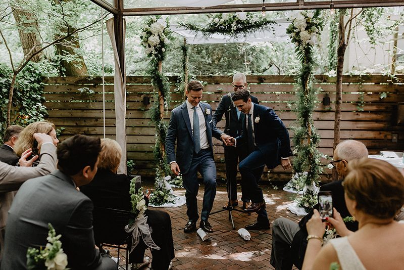 A chic Manhattan brunch wedding with two grooms & lots of greenery