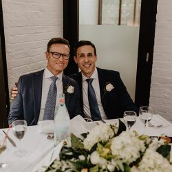 greg britt 339 - A chic Manhattan brunch wedding with two grooms & lots of greenery A chic Manhattan brunch wedding with two grooms & lots of greenery