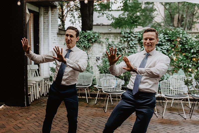 A chic Manhattan brunch wedding with two grooms & lots of greenery