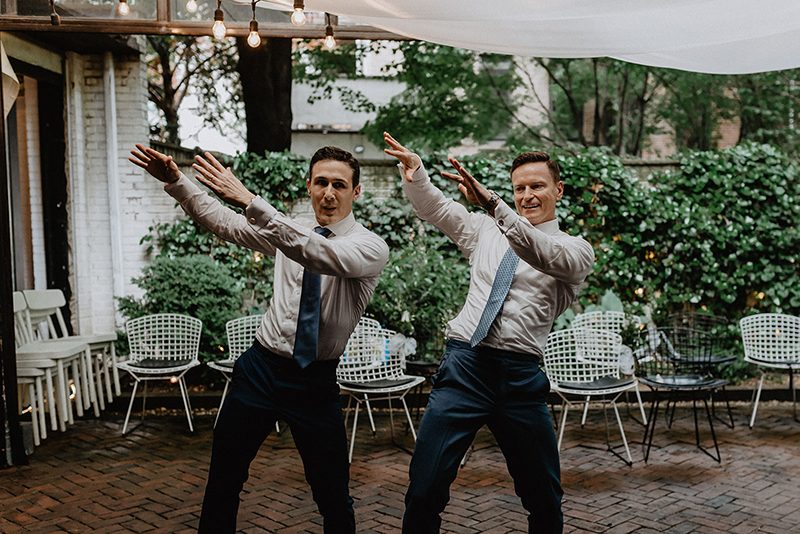 A chic Manhattan brunch wedding with two grooms & lots of greenery