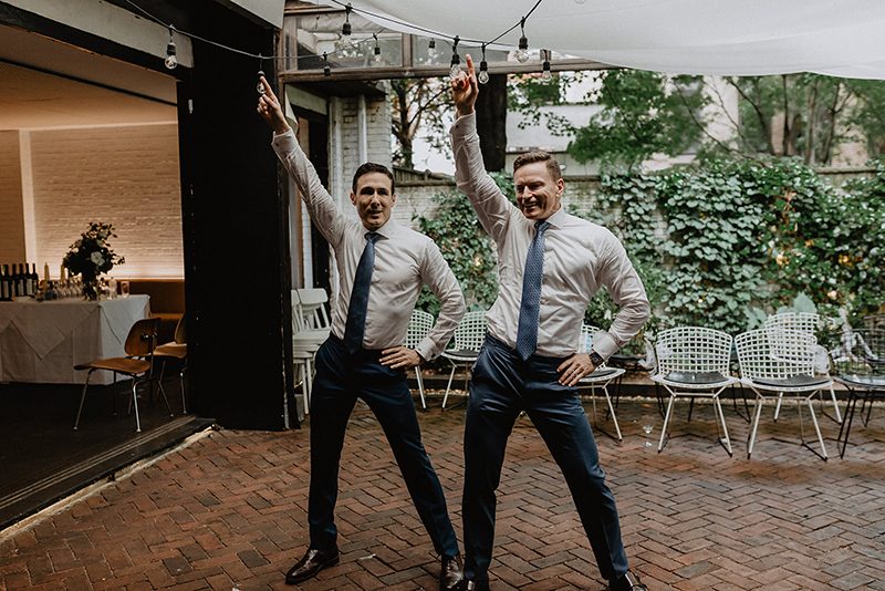 A chic Manhattan brunch wedding with two grooms & lots of greenery