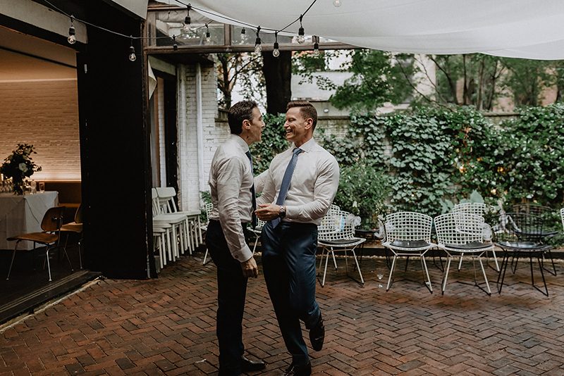 A chic Manhattan brunch wedding with two grooms & lots of greenery
