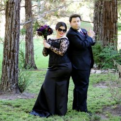 Here's how Jeff Goldblum helped make this horror film-inspired Halloween wedding come to be