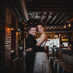 A New York confectionery wedding with smoke bombs, viking horns, & a haunted paintball field