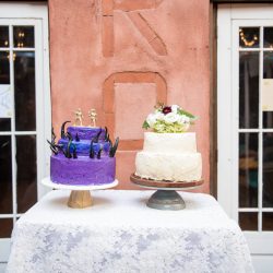 A New York confectionery wedding with smoke bombs, viking horns, & a haunted paintball field