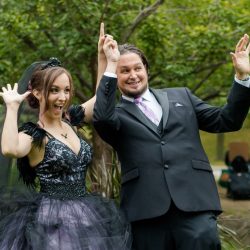 Faubert Glendinning LifeisBeautifulPhotography MelanieCory083 big - A Hallowedding costume party with a gorgeous purple and black gown A Hallowedding costume party with a gorgeous purple and black gown