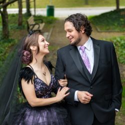 Faubert Glendinning LifeisBeautifulPhotography MelanieCory121 big - A Hallowedding costume party with a gorgeous purple and black gown A Hallowedding costume party with a gorgeous purple and black gown