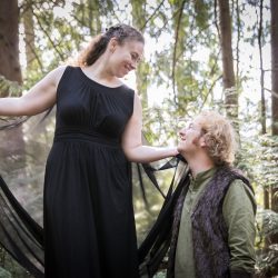 This pair met Toothless at their How to Train Your Dragon-themed forest engagement shoot
