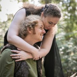 This pair met Toothless at their How to Train Your Dragon-themed forest engagement shoot