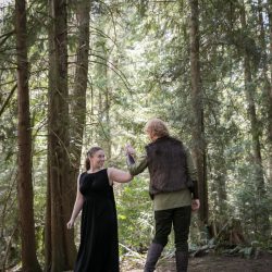 This pair met Toothless at their How to Train Your Dragon-themed forest engagement shoot