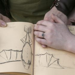 This pair met Toothless at their How to Train Your Dragon-themed forest engagement shoot