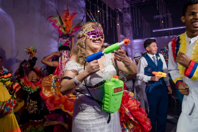 A spectacle of dance & color await at this Caribbean destination wedding in Columbia