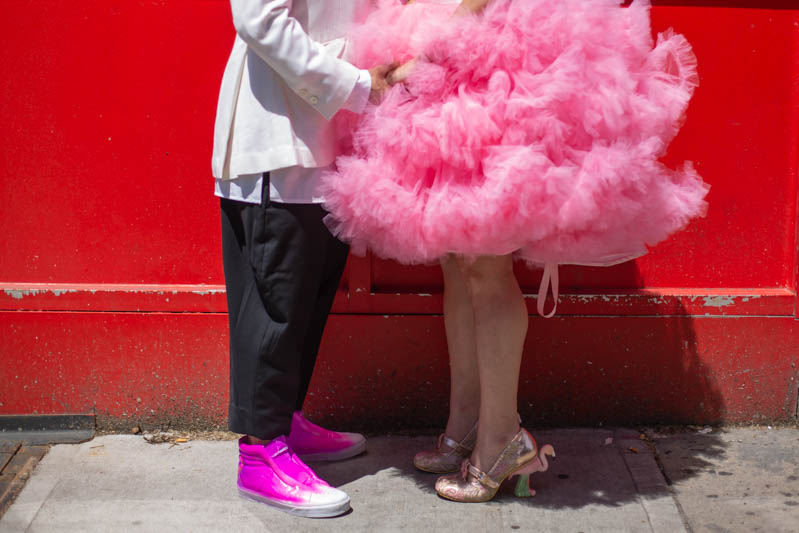 Kate Alison Photography Queer Pink LGBTQ Brooklyn Styled Shoot OBB 26 - Hot pink carnival meets rainbows & tulle at this Brooklyn vow renewal Hot pink carnival meets rainbows & tulle at this Brooklyn vow renewal