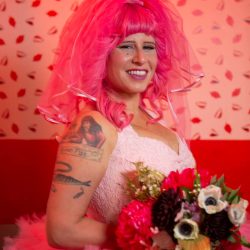Kate Alison Photography Queer Pink LGBTQ Brooklyn Styled Shoot OBB 34 - Hot pink carnival meets rainbows & tulle at this Brooklyn vow renewal Kate Alison Photography Queer Pink LGBTQ Brooklyn Styled Shoot OBB 34