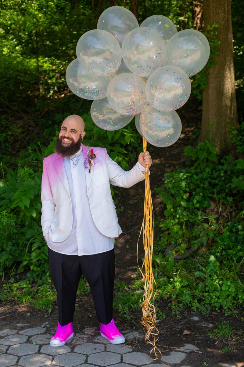 Kate Alison Photography Queer Pink LGBTQ Brooklyn Styled Shoot OBB 54 - Hot pink carnival meets rainbows & tulle at this Brooklyn vow renewal Hot pink carnival meets rainbows & tulle at this Brooklyn vow renewal