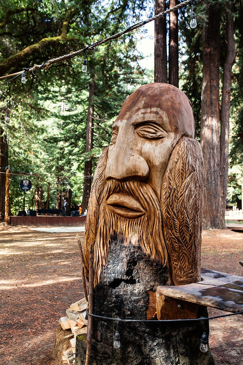 A rustic meets glam camping Hallowedding in Mendocino, CA