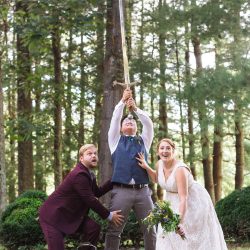 Xiaoqi Li Photography Krystyn Joe Wedding 449 - A Virginia backyard wedding with Lord of the Rings details This Virginia backyard wedding combined Scottish heritage with Lord of the Rings
