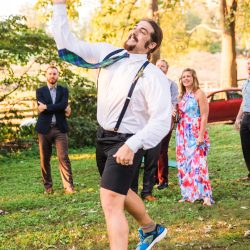 Xiaoqi Li Photography Krystyn Joe Wedding 635 - A Virginia backyard wedding with Lord of the Rings details This Virginia backyard wedding combined Scottish heritage with Lord of the Rings