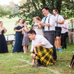 Xiaoqi Li Photography Krystyn Joe Wedding 669 - A Virginia backyard wedding with Lord of the Rings details This Virginia backyard wedding combined Scottish heritage with Lord of the Rings