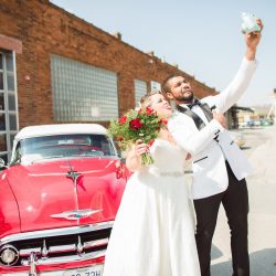 eGoldenMomentsPhotography eGoldenMoments28EventSpace112 big - Red lips, red cars, & '50s Style at this retro wedding inspiration Red lips, red cars, & '50s Style at this retro wedding inspiration