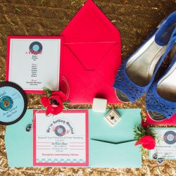 eGoldenMomentsPhotography eGoldenMoments28EventSpace9 big - Red lips, red cars, & '50s Style at this retro wedding inspiration Red lips, red cars, & '50s Style at this retro wedding inspiration