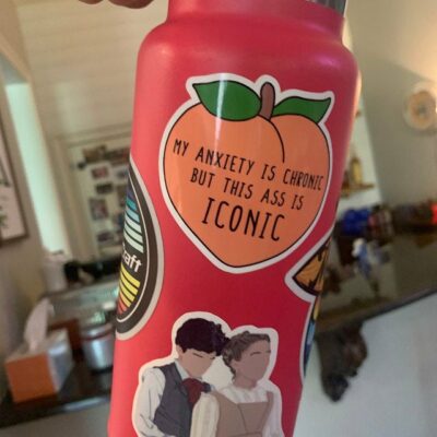 my anxiety is chronic but this ass is iconic sticker as seen on offbeat bride pre wedding stress management