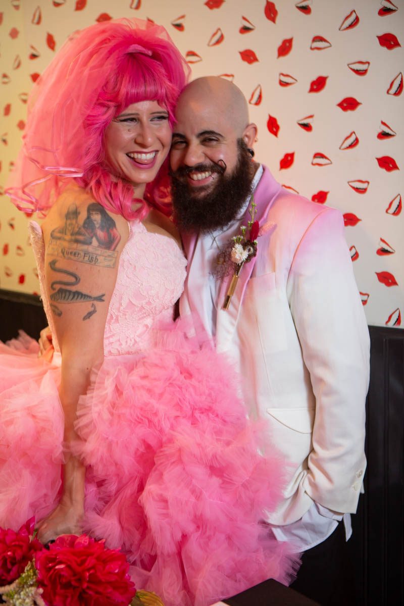 Kate Alison Photography Queer Pink LGBTQ Brooklyn Styled Shoot OBB 13 - Hot pink carnival meets rainbows & tulle at this Brooklyn vow renewal Hot pink carnival meets rainbows & tulle at this Brooklyn vow renewal