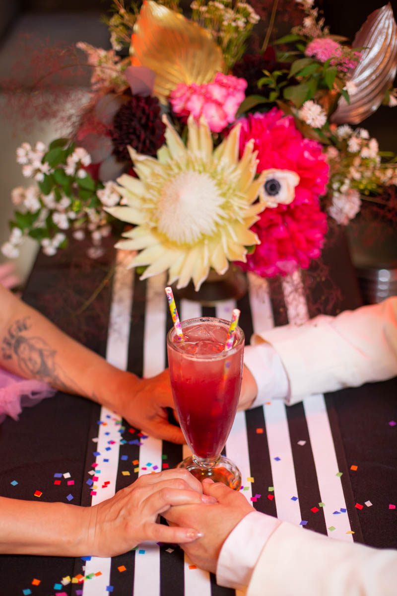 Kate Alison Photography Queer Pink LGBTQ Brooklyn Styled Shoot OBB 28 - Hot pink carnival meets rainbows & tulle at this Brooklyn vow renewal Hot pink carnival meets rainbows & tulle at this Brooklyn vow renewal