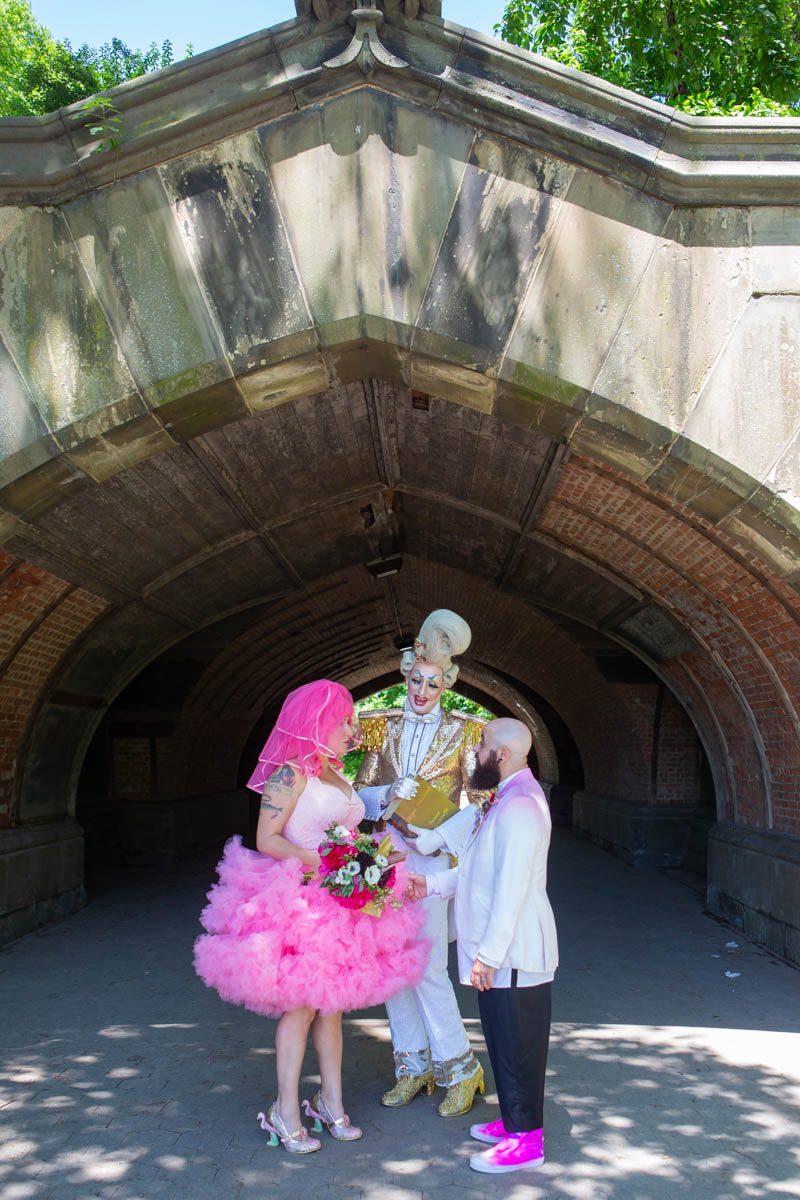 Kate Alison Photography Queer Pink LGBTQ Brooklyn Styled Shoot OBB 47 - Hot pink carnival meets rainbows & tulle at this Brooklyn vow renewal Hot pink carnival meets rainbows & tulle at this Brooklyn vow renewal