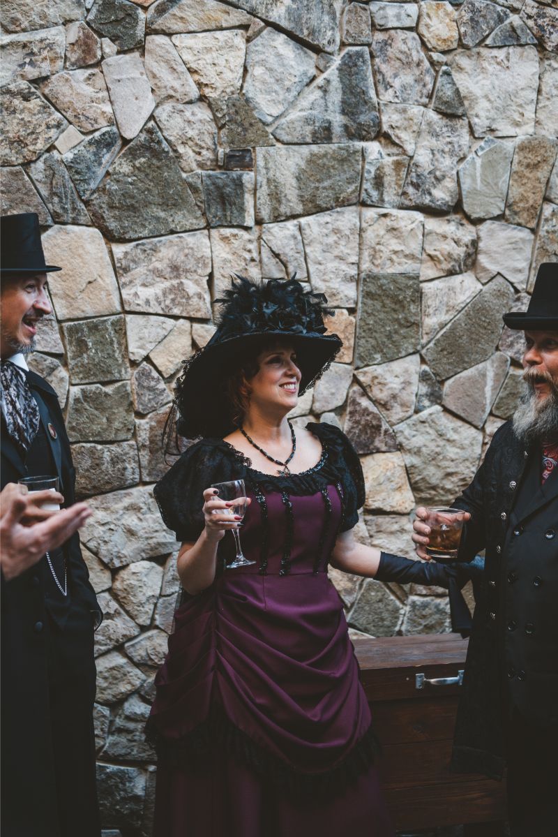 Victorian theme wedding at Lobo Castle on Offbeat Bride 12