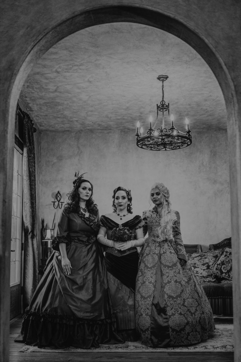 Victorian theme wedding at Lobo Castle on Offbeat Bride 25