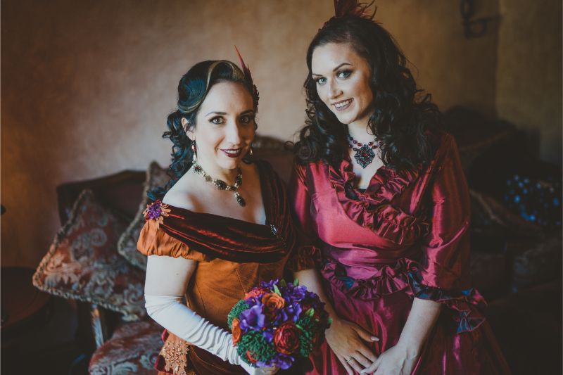 Victorian theme wedding at Lobo Castle on Offbeat Bride 26