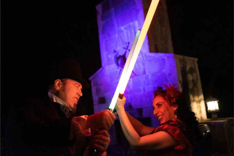 Victorian theme wedding at Lobo Castle on Offbeat Bride 28