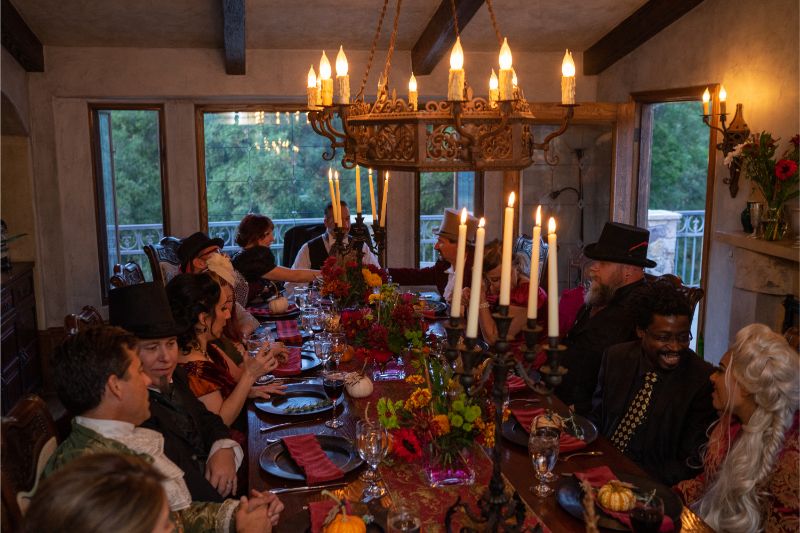 Victorian theme wedding at Lobo Castle on Offbeat Bride 31